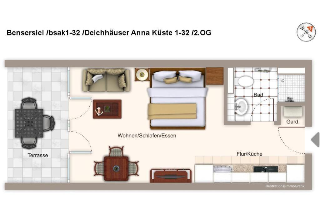 Deichhaeuser Anna Kueste Deichhaeuser Anna Kueste 1-32 Bensersiel Bagian luar foto